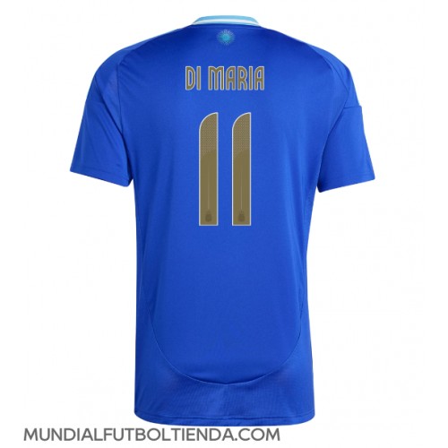 Camiseta Argentina Angel Di Maria #11 Segunda Equipación Replica Copa America 2024 mangas cortas